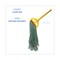Boardwalk Large Looped-End Wet Mop, Green, Cotton/Rayon/Synthetic, PK12 BWK503GNNB - alternate 4